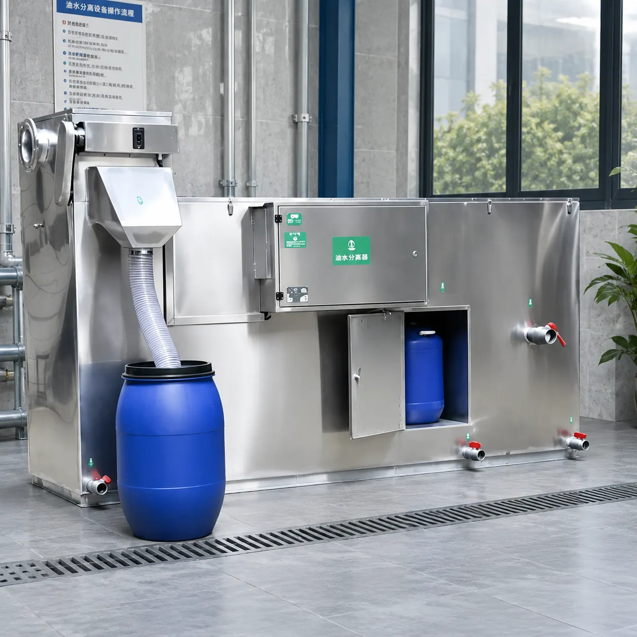 Open-Type Fully Automatic Grease Trap & Oil-Water Separator